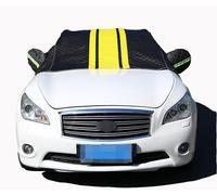 SZFCL Protector Parabrisas para Volkswagen Passat CC 2019-2023 2024 2025, Cubierta Parasol Coche Delantero Arabrisas Protege Funda Anti Nieve Hielo,Black-Yellow