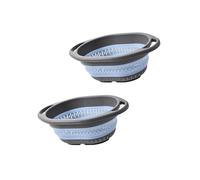 SZGTLDBE Paquete de 2 coladores de cocina plegables expandibles de gran capacidad de silicona de grado alimenticio para lavavajillas