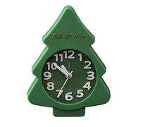 SZGTLDBE Reloj de dibujos animados para festivales, silencioso, funciona con pilas, decoración de Navidad, para el hogar, habitación de los niños, decoración de estantes de Navidad