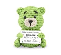 Szhhrxi Figuras de oso de bolsillo, regalo de mutuo, regalo de apoyo emocional de regalo de cumpleaños para buena amiga, me quedo siempre a tu lado