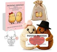 Szhhrxi Muñeca de Patatas en Pareja Positiva | con Amuletos de la Suerte y Tarjeta | Regalo Original para Novios | San Valentín, Aniversario, Boda | Símbolo de Amor y Complicidad