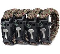 SZHS 4 Pulsera Paracord Supervivencia. El color verde camuflaje del paraguas se utiliza para la supervivencia y la supervivencia de los hombres al aire libre.