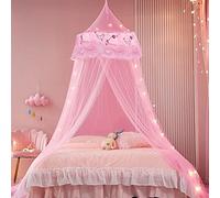 SZHTFX Mosquitera Cama, Universal Rosa Dome Malla de mosquitera, Se Pueden Utilizar Mosquiteras Portátiles para Decorar la Habitación（Apto para Camas de 1 ma 1,8 m）