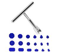 SZHUGEKI Herramienta de reparación de abolladuras de coche con palanca en T, kit de reparación de abolladuras para coche (con 18 ventosas), kit de reparación de abolladuras sin pintura del coche