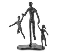 Sziqiqi Figuritas Regalos para el Padre - Papá Hija Hijo Estatua de Hierro Padre Hijos Amor Escultura Decoración para Día del Padre Boda Navidad Figurita Regalos Conmemorativos para Papá Nuevo