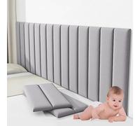 SZITW Acolchado Grueso para Pared, para Sala de Juegos, Dormitorio y Tatami, Paneles tapizados para niños, cojín de Franela Suave Autoadhesivo para cabecero, decoración de Interiores (Gris Oscuro,