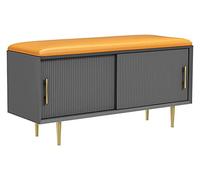 SZITW Banco de Entrada, Banco de Zapatos para Sala de Estar, Taburete de Zapatos con Cojín de PU Suave Gabinete de Zapatos para el hogar Multifuncional Almacenamiento de Gran Capacidad, Adecuado p