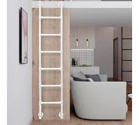 SZITW Escalera de Hierro Forjado para litera Interior, Escalera Lateral para Cama Alta, Resistente, para sótano, de Metal, para Loft, con Capacidad de 143 cm (330 LB)