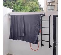 SZITW Escalera de Metal de Pared de 1,2 m, 1,8 m, 2,3 m y 2,4 m de Altura para Loft, Entrada y Salida, Escalera de Escape para Pozo de sótano, Carga 150 kg, para Dormitorio, casa de Campo, bibliot