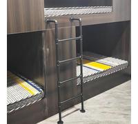 SZITW Escalera de Metal para Cama Alta, de Hierro Forjado Negro, para Ventana, Resistente, para sótanos, para emergencias y Seguridad en el hogar (125 cm/49 Pulgadas)