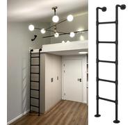 SZITW Escalera metálica Resistente de Pared para Loft, de 1,8 m, 2,1 m y 2,4 m, con peldaños Exteriores, para Ventanas de sótanos, con Capacidad de 150 kg, Ideal para dormitorios, Casas de Campo,