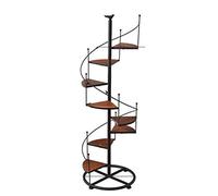 SZITW Estantes para macetas Hierro Negro Metal Escalera en Espiral Soporte de exhibición, Adornos para el hogar Retro Europeo Estante de Almacenamiento Jardín Decorativo Soporte para Plantas,8laye