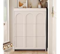 SZITW Gabinete Estrecho para Zapatos, Banco de Almacenamiento de Zapatos para Armario de Entrada, Organizador de Almacenamiento Independiente con Puerta abatible, para Entrada, Dormitorio, Sala de