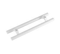 SZITW Manijas Modernas de Vidrio Blanco en Forma de H para Puertas de Granero, fáciles de Instalar para Puertas de Ducha de oficinas, Tiendas, baños, 23 5/8" x 15.75"