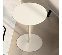 SZITW Mesa de bistró Redonda, Mesa de Bar Alta, Mesa Auxiliar de café, Mesa de Comedor, Mesa Auxiliar pequeña para Sala de Estar, Dormitorio, balcón - Beige, Metal (Tamaño: 40x40x62cm)