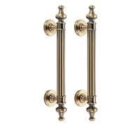 SZITW Paquete de 2 Tiradores Antiguos para Puertas de Granero, Resistentes y corredizas, herrajes metálicos Decorativos para Uso en Interiores y Exteriores, 56 cm (22,25"), Acabado Bronce