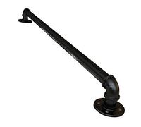 SZITW Pasamanos para escaleras Escalones para Interiores y Exteriores, Escalera de Estilo Industrial Profesional Pasamanos de tubería Negra, Hogar contra la Pared Loft Interior Pasamanos para anci