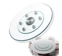 SZITW Plato Giratorio Grande de Cristal Lazy Susan para Mesa de Comedor, Bandeja giratoria Transparente para Servir, Bandeja giratoria de sobremesa con Sistema de Asistencia giratoria (85 cm (34 p