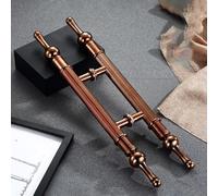 SZITW Tirador Moderno en Forma de H de Acero Inoxidable en Oro Rosa para Puertas de Oficina, de Madera y de Cristal, Estilo Retro, y Tirador de Barra para Puertas Interiores y Exteriores (125 x 80