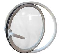 SZITW Ventana Redonda giratoria con Vidrio Templado, Ventana de cobertizo de aleación de Aluminio con Montaje Empotrado y rotación de 360°, para baño, Cocina y decoración de casa de Juegos, Color