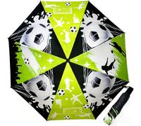 SZJFYMQ Paraguas de Fútbol, Paraguas Plegable Antiviento Hombres Compacto, Resistente al Viento Soporte Ligero Nuevo Automático Portátil Compacto de Viaje para Hombre y Mujer, 98 cm