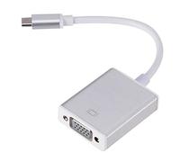 SZJUNXIAO Adaptador USB C a VGA (Macho a Hembra) Adaptador USB Tipo C (Thunderbolt 3) para VGA, Compatible con Google Chromebook Mac Book Pro 2020, Lenovo 900, DELL XPS 13