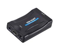 SZJUNXIAO HDMI SCART Convertidor HDMI a SCART Convertidor Adaptador de HDMI a Euroconector Video HDMI 1080P Convertidor CVBS Input para PS3 PS4 VCR DVD BLU-Ray Sky HD Compatible Formatos PAL/NTSC