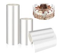 SZJYG Transparente Rollo de Pasteleria, 3 Rollos Tiras de Acetato Transparente Tartas, Collares para Tartas, Pasteleria,Decoración de Repostería