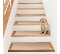 SZKKQKJ Alfombrillas para escalones, 15 unidades, 55 x 22 cm, autoadhesivas, lavables a máquina, antideslizantes, adecuadas para miembros de la familia y mascotas