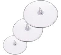 SZKKQKJ Sartenes antisalpicaduras, 3 unidades de acero inoxidable, protección contra salpicaduras, pantalla multifuncional con mango de cocina plegable, diámetro de 25/32/33 cm, tapa de prueba de