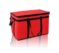 szkoo 1 paquete de bolsas aisladas para entrega de alimentos, bolsas rojas para entrega de pizza para alimentos fríos y calientes, bolsa de calentamiento reutilizable de gran capacidad para catering y