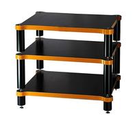 SZKTHD Estante AV para Rack HiFi Soporte Multimedia AV Gabinete De Audio En Rack Estéreo Estantes Y Soportes HiFi De 3/4 Niveles Gabinete En Rack De Audio Estante(Black-A,60 * 60.5 * 48cm(3Tier))