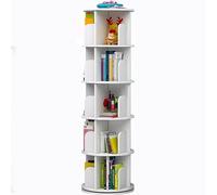SZKTHD Estantería para Niños Blanca Estantería Giratoria Estantería De Varias Capas Revistero De Oficina Estantería para Libros Ilustrados para Niños Giratoria De 360 °(40x40x159cm)