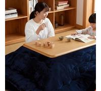 SZKTHD Juego De Mesa Kotatsu con Calefacción Mesa De Té Cuadrada Estilo Japonés Mesa De Conversación Mesas De Centro De Invierno Juego De Cuatro Mesas De Té Y Centro De Madera(Azul,80 * 120 * 40cm)