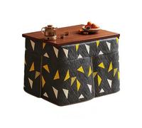 SZKTHD Kotatsu Japonés con Manta Y Calefacción. Conjunto De Kotatsu. Mesa De Centro. para Salón O Dormitorio. Apto para Todas Las Estaciones (Tono Madera/marrón).(Gray-B,70 * 70 * 70CM)