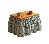SZKTHD Kotatsu Japonés con Manta Y Calefacción. Conjunto De Kotatsu. Mesa De Centro. para Salón O Dormitorio. Apto para Todas Las Estaciones (Tono Madera/marrón).(Light Blue-A,70 * 70 * 70CM)