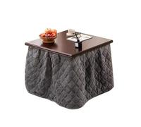 SZKTHD Mesa Calefactada para Invierno Mesa Calefactada con Calefactor Y Manta Integrados. Se Pliega Fácilmente para Guardarla. Versátil, Se Puede Usar como Mesa De Centro(Gray-D,70 * 70 * 70CM)