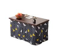 SZKTHD Mesa Calefactada para Invierno Mesa Calefactada con Calefactor Y Manta Integrados. Se Pliega Fácilmente para Guardarla. Versátil, Se Puede Usar como Mesa De Centro(Gray-B,120 * 70 * 65cm)