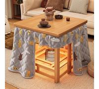 SZKTHD Mesa Calefactora De Invierno Calentador Kotatsu Plegable De 3 Piezas para Sala De Estar Mesa Kotatsu Cuadrada para Calentar Y Secar La Ropa(120 * 63 * 70cm)