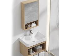 SZKTHD Mueble De Baño De Madera De Pared con Lavabo Mueble De Baño con Espejo Conjunto De Tocador con Espejo(50x36x45cm)