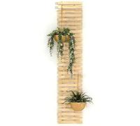SZKTHD Soporte para Plantas De Madera Maciza para Balcón Enrejado Decorativo para Montar En La Pared. Sistema para Colgar Plantas En Macetas De Interior Adecuado para Balcones(Wood Color,150 * 30cm)