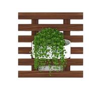 SZKTHD Soporte para Plantas De Madera Maciza para Balcón Enrejado Decorativo para Montar En La Pared. Sistema para Colgar Plantas En Macetas De Interior Adecuado para Balcones(Brown,30 * 30cm)