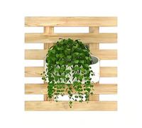 SZKTHD Soporte para Plantas De Madera Maciza para Balcón Enrejado Decorativo para Montar En La Pared. Sistema para Colgar Plantas En Macetas De Interior Adecuado para Balcones(Wood Color,30 * 30cm)