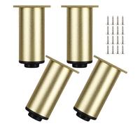 SZLXJMFL Patas de Mesa de Noche, 4 Piezas Patas para Muebles Oro Pata Sofa Pies Sofá Pata Armario baño Aleación Aluminio | Acabado Anodizada Altura: 6-40cm para casa 10cm/4"