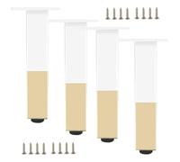 SZLXJMFL Patas de Mesa de Noche, Paquete de 4 Patas de Repuesto Pies para Mesa Ajustables Altura Aleación Aluminio | Acabado Anodizada Pies de Metal Altura: 6-60cm para Oficina 18cm/7"