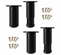 SZLXJMFL Patas de Mesa de Noche, Paquete de 4 Patas de Repuesto Pies para Mesa Ajustables Altura Aleación Aluminio | Acabado Anodizada Pies de Metal Altura: 8-30cm para Oficina 18cm/7"