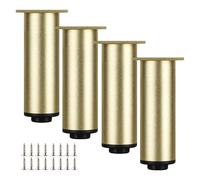 SZLXJMFL Patas Muebles Regulables Oro, 4 Piezas Pata para Armario metálico Patas para mesas Altas Pies de Sofá Aleación Aluminio | Acabado Anodizada Pata Cama Altura: 6-40cm 40cm/15.7"