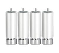 SZLXJMFL Patas Muebles Regulables Plata, 4 Piezas Patas para mesas Altas Pies de Sofá Pata Cama Aleación Aluminio | Acabado Anodizada Roscadas M10 Altura: 6-40cm 40cm/15.7"