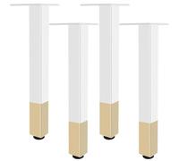 SZLXJMFL Patas para mesas Altas, 4 Piezas Metal Pata para Mueble Blanco Oro Pata Sofá Patas de Cama Aleación Aluminio | Acabado Anodizada Pies de Metal Altura: 6-40cm para Oficina 37cm/14.6"