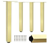 SZLXJMFL Patas para mesas Altas, 4 Piezas Metal Pata para Mueble Oro Pata Sofá Patas de Cama Aleación Aluminio | Acabado Anodizada Pies de Metal Altura: 6-60cm para Oficina 37cm/14.6"
